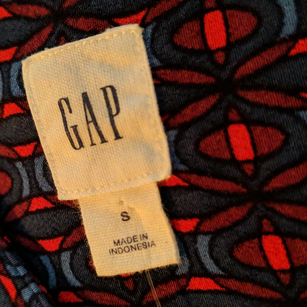 Gap * Midi Shift Dress Button Front Size Small - image 6